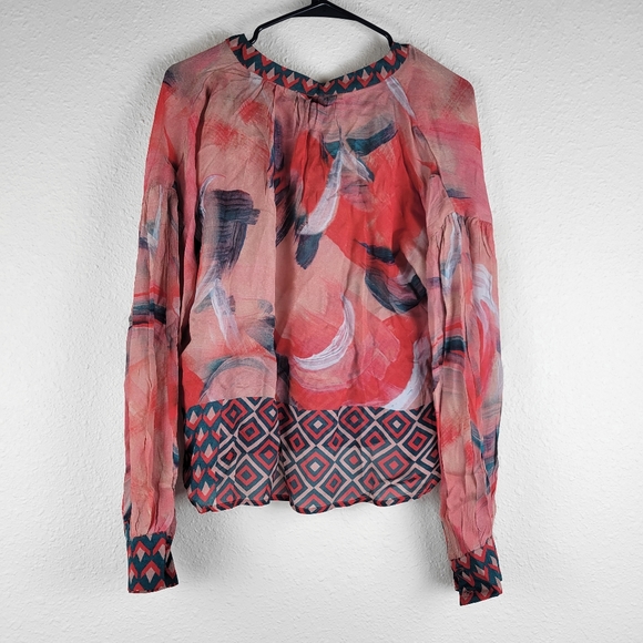 Anthropologie Bl^nk London Sierra Peasant Blouse - Picture 4 of 8